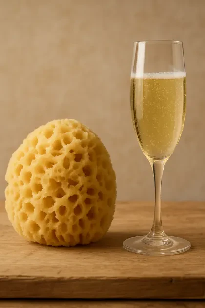 sponsje en champagne