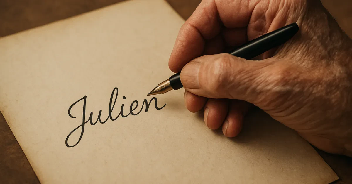 Handschrift op rustieke houten ondergrond